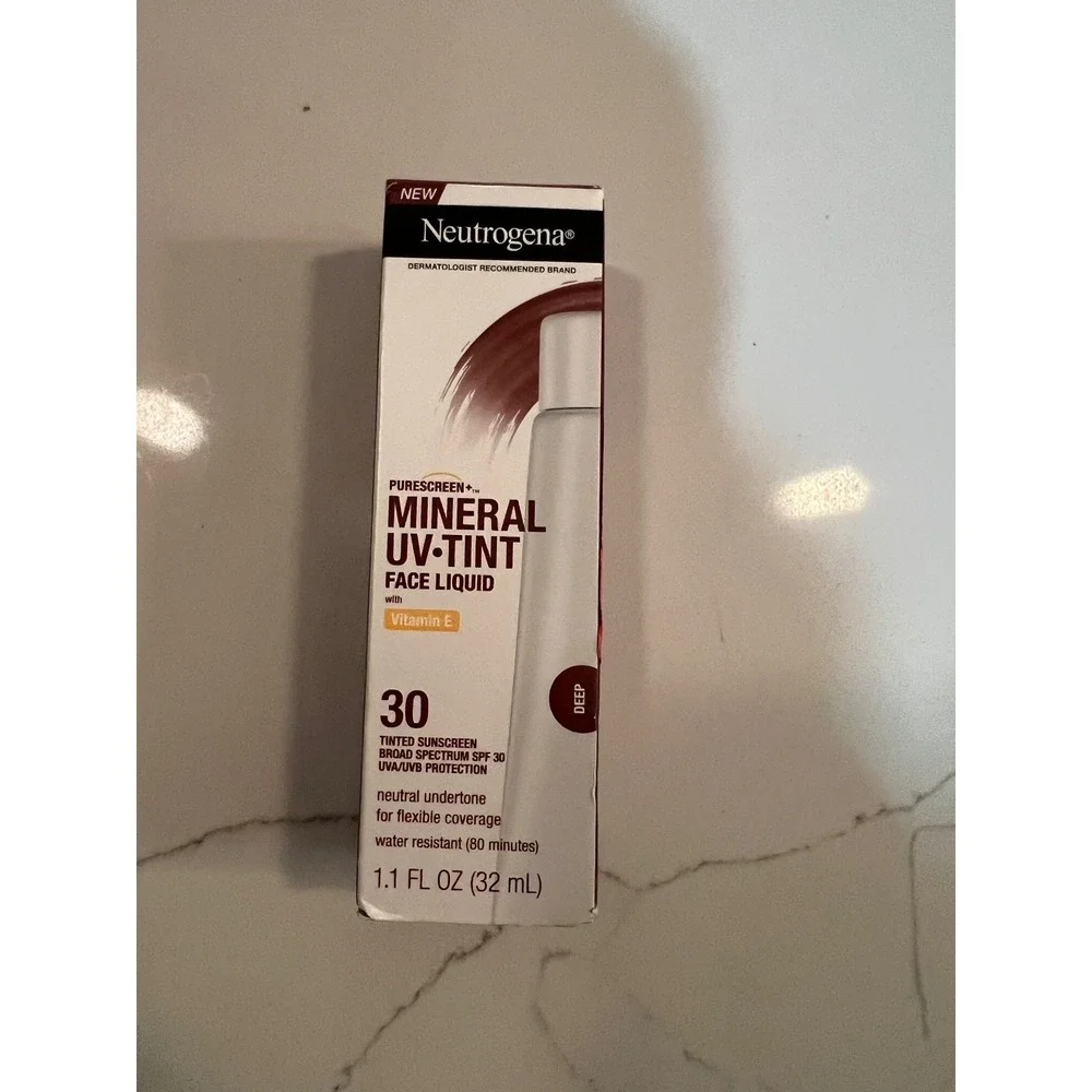 Neutrogena Purescreen Mineral UV-Tint Face Liquid SPF 30 Deep 1.1oz Exp 09/2026
